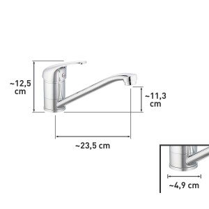 Bateria jednouchwytowa t.b.t. z wymiarami.
