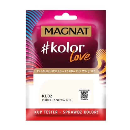 Tester farby Magnat KolorLove porcelanowa biel - 25 ml
