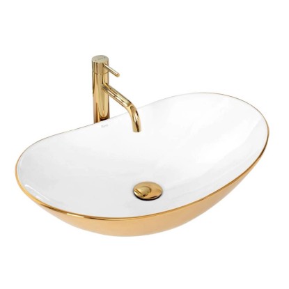 Rea Umywalka nablatowa Royal 60 White Gold 62,5 x 36 x 15 cm