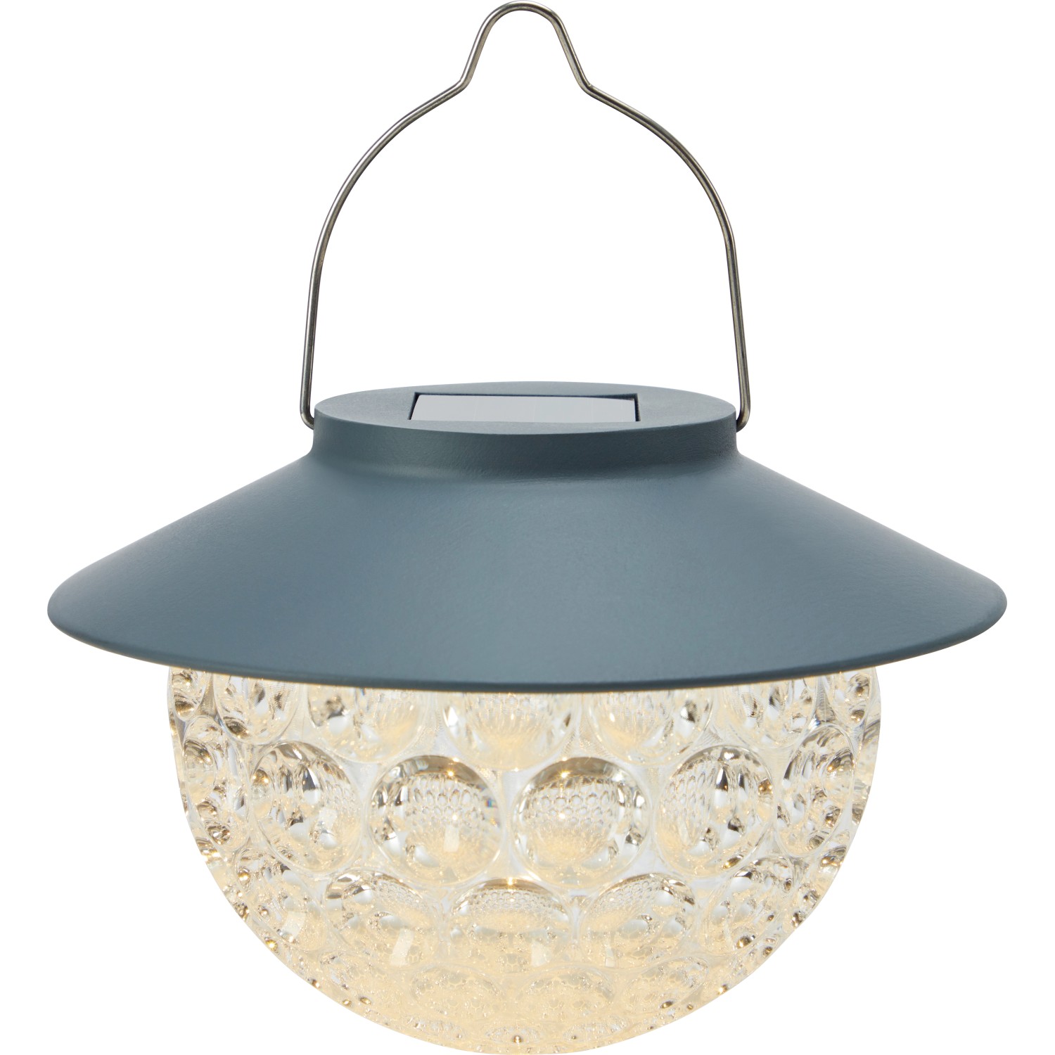 Lampa solarna wisząca kula śr. 13 cm IP44 szara