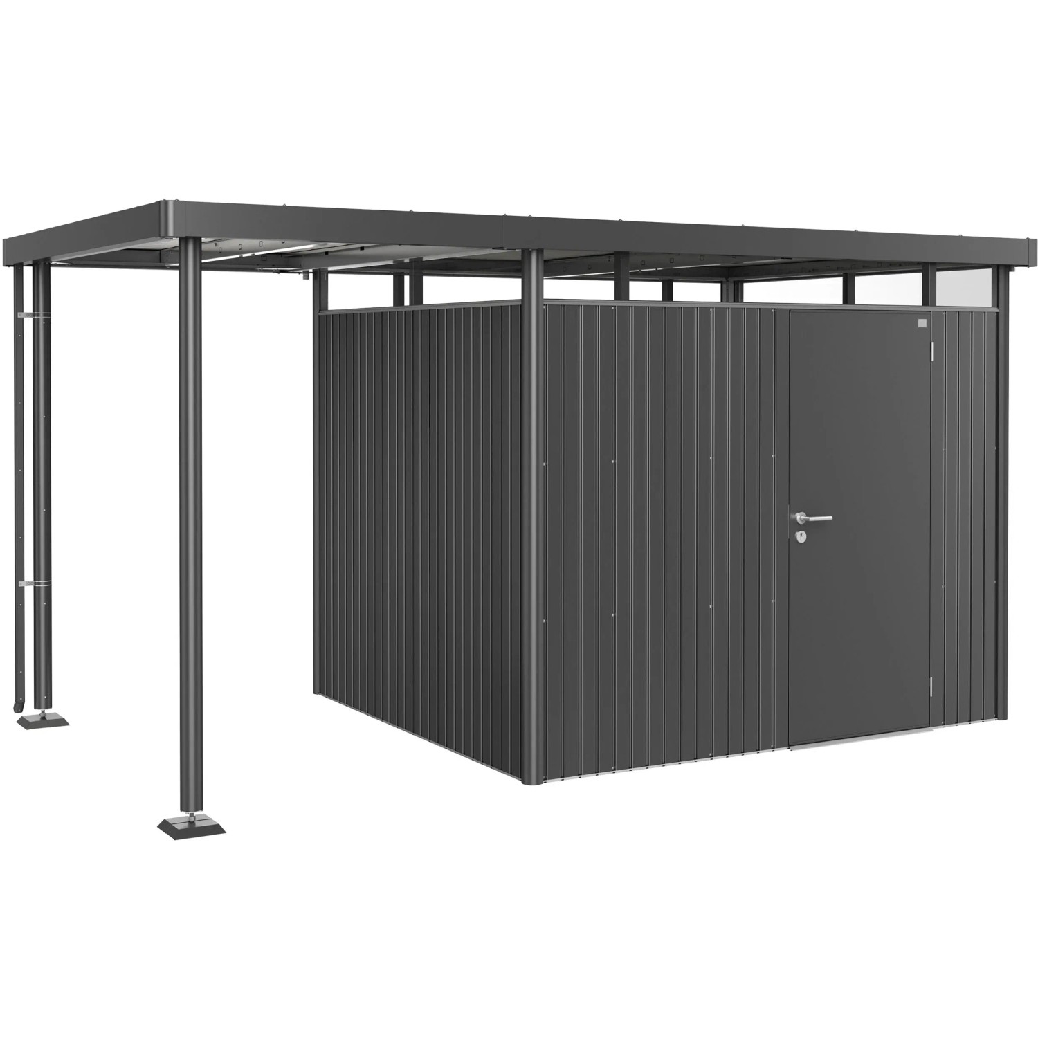 Biohort Dach boczny do altany HighLine 3, ciemnoszary metalik, 150x235x222 cm
