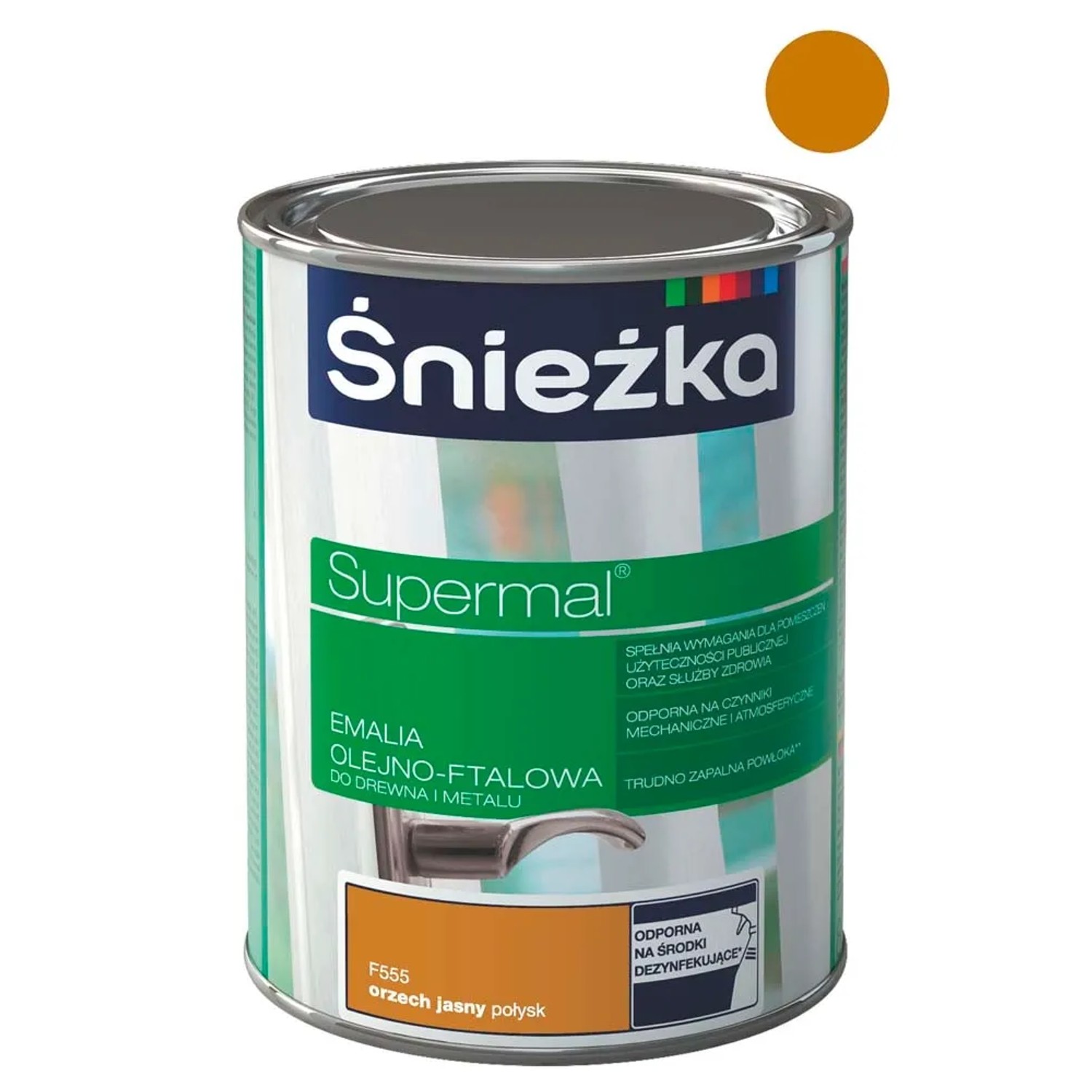 Śnieżka Emalia Supermal olejno-ftalowa orzech jasny 800 ml