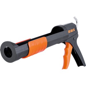 Pistolet do kartuszy OBI do silikonu, akrylu i uszczelniaczy. Poręczne narzędzie w kolorze czarno-pomarańczowym.