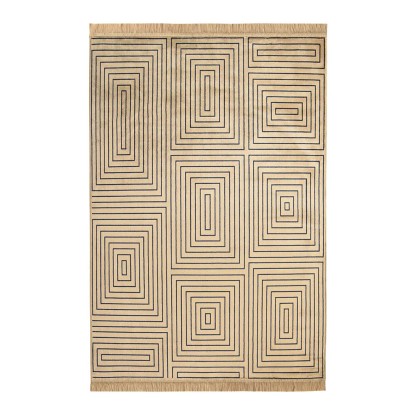 Indavo Dywan z wiskozy KABUL modern 160 x 230 cm beż