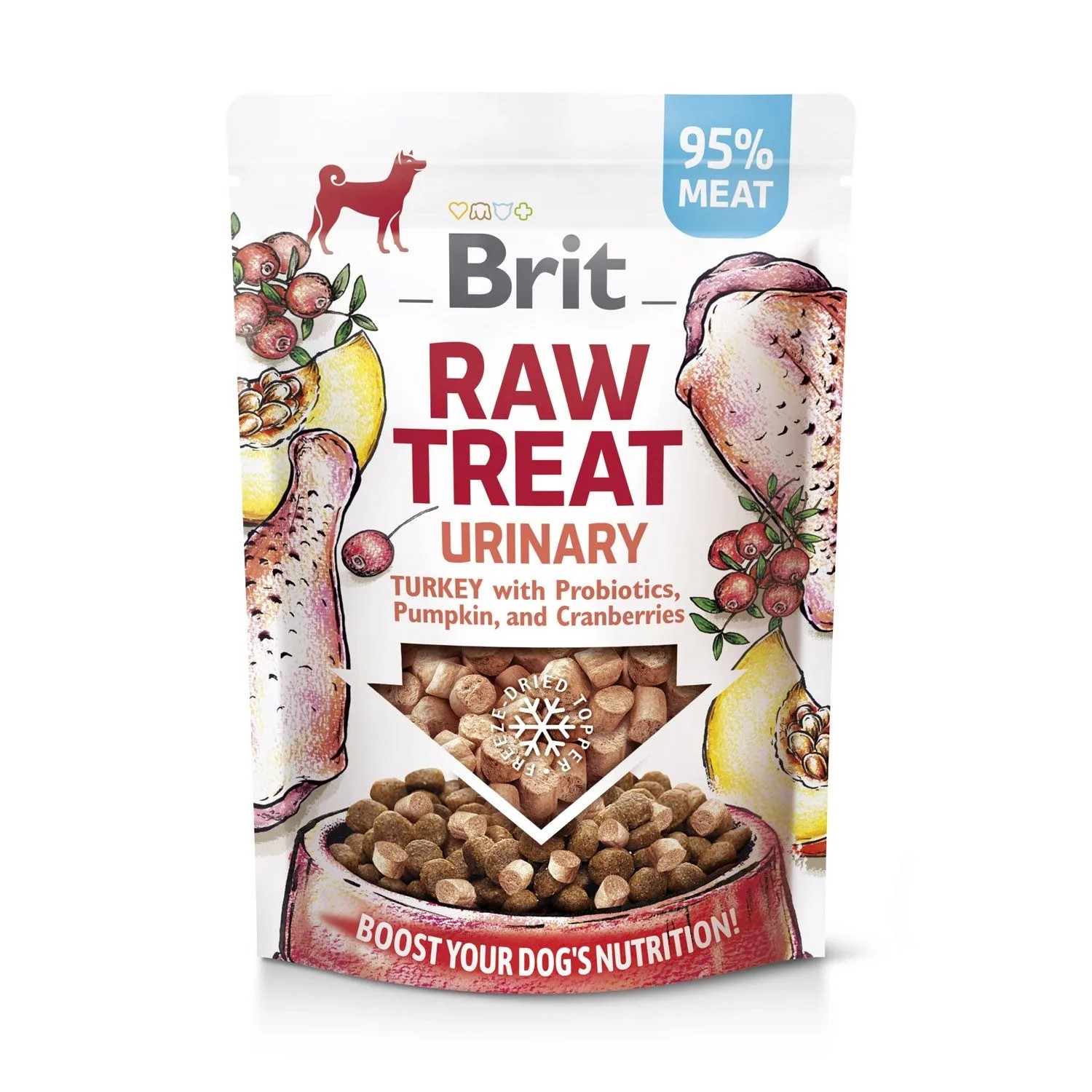 Brit Care Raw Treat Urinary Przysmak dla psów, z indykiem 40 g
