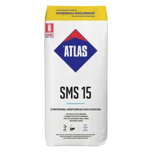 ATLAS SMS 15 masa samopoziomująca, pakowana dla Suche zaprawy. Szpachla samopoziomująca.