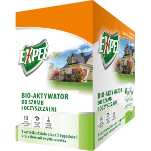 Expel Bio-aktywator do szamb, opakowanie 20 sztuk. Dla optymalnej funkcji odpływów.