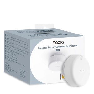 Aqara Presence Sensor FP2 w opakowaniu. Czujnik ruchu do systemów alarmowych.
