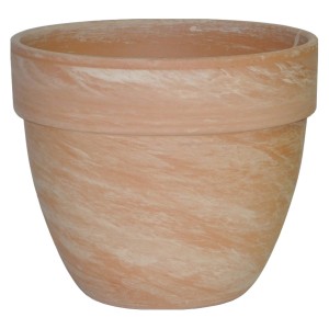 Donica Levante, Ø 24 cm, karmelowa, terakotowa donica do ogrodu i na balkon.