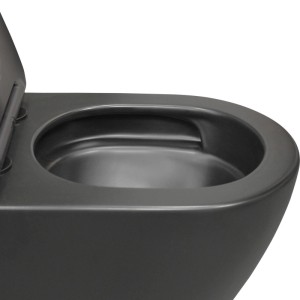 Miska WC Lucano wirowa czarny z deską wolnoopadającą 33x37x49