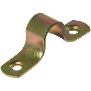 Żółty ocynkowany zaczep rygla, 15x13 mm, do montażu rygli.