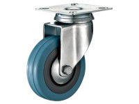 Domino Koło z płytką obracane 75mm 60kg guma