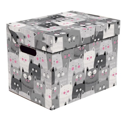 Erkar-Opakowania Pudełko ONE Koty 34 cm x 25 cm x 26 cm