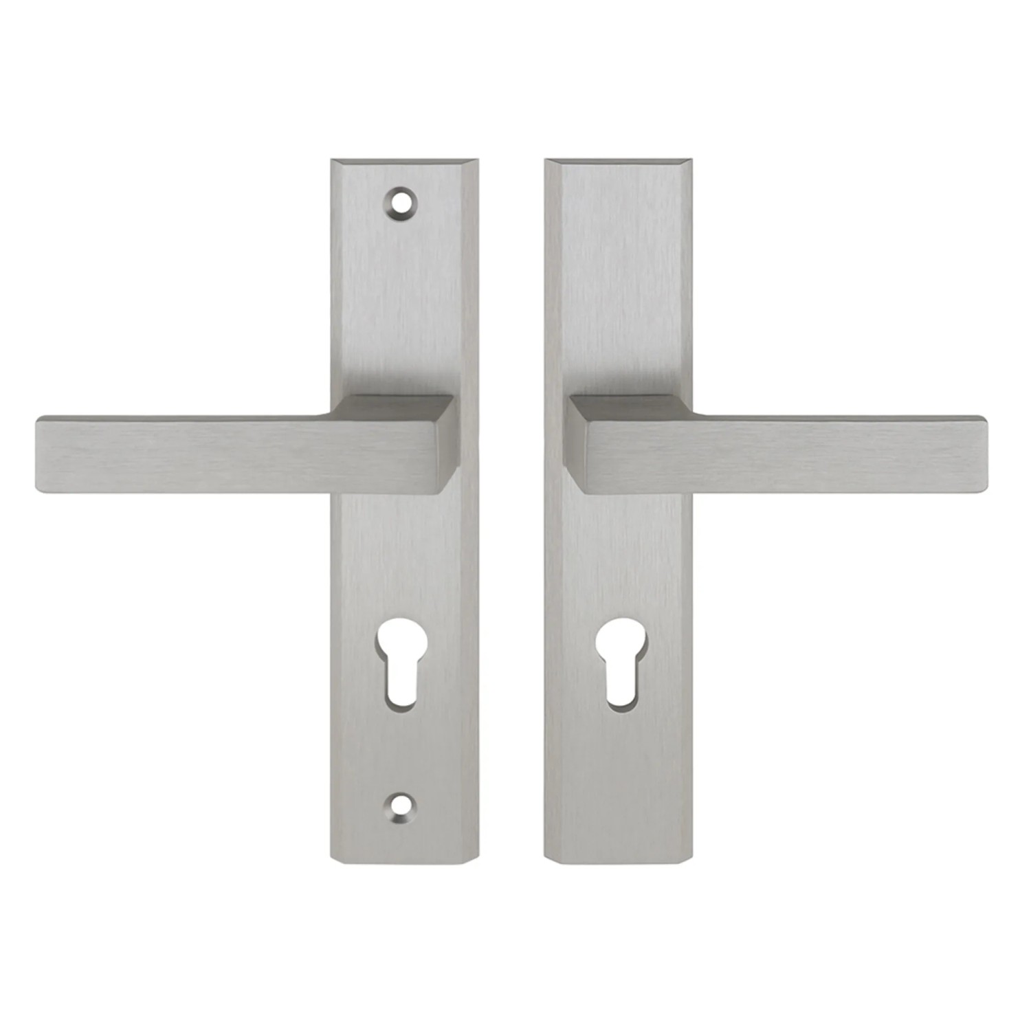 Metal-Bud Klamka zewnętrzna Total z szyldem na wkładkę lewa inox