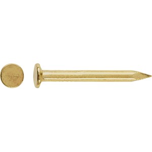 Gwoździe tapicerskie LUX, mosiądzowane, 2x20mm, 100 sztuk. Do mocowania tkanin meblowych i dekoracji.