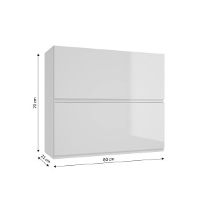 Biała szafka wisząca kuchenna (80x70x31 cm) z zestawu mebli kuchennych t.b.t.