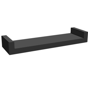 Czarna platforma t.b.t. do użytku wewnętrznego.