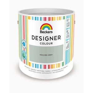 Puszka farby do ścian Beckers Designer Colour 'Healing Grey'.