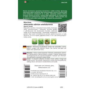 Torebka nasion marchwi wielobarwnej "t.b.t.", mieszanka odmian.