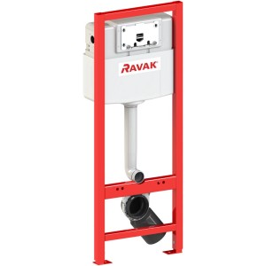 RAVAK Stelaż podtynkowy WC w czerwonej ramie do WC wiszącego