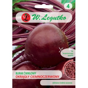 Opakowanie nasion buraka ćwikłowego okrągłego ciemnoczerwonego W. Legutko.