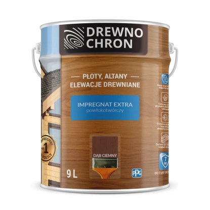 "Drewnochron Impregnat Extra powłokotwórczy dąb ciemny - 9L></div>