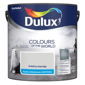 Dulux Colours of the World Skandynawia śnieżna farba, wiadro z farbą do ścian wewnętrznych.
