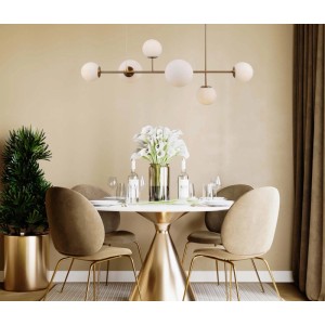 Italux Lampa wisząca VAILANTE złota 2xE27 4xE14