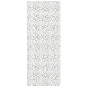 Płytka dekoracyjna t.b.t. z szaro-białym wzorem mozaiki na ściany i podłogi.
