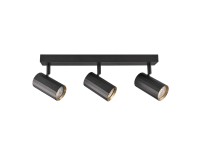 Goldlux Listwa NICEA 3xGU10 czarno-złota