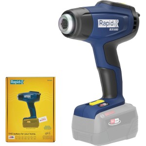 Akumulatorowa opalarka Rapid RX1000 18 V z pudełkiem, bez akumulatora. Narzędzie do obróbki cieplnej do różnych zastosowań.
