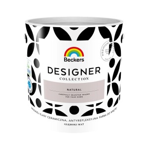 Wiadro z farbą Beckers Designer Collection, odcień Natural, do ścian wewnętrznych.