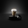 Płaska żarówka LED Osram E27, 3,5W, z czarnym pierścieniem do indywidualnego projektowania.