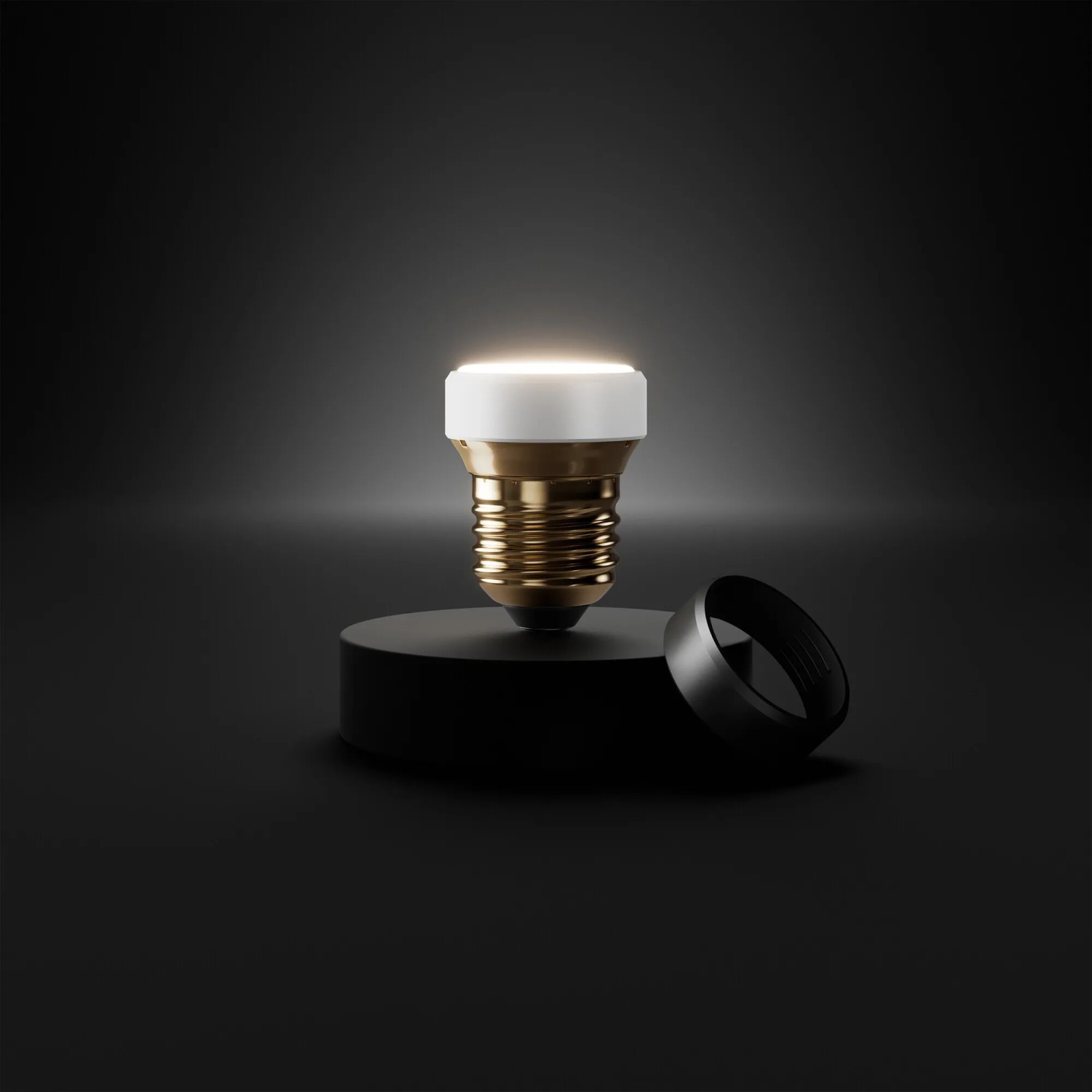 Płaska żarówka LED Osram E27, 3,5W, z czarnym pierścieniem do indywidualnego projektowania.