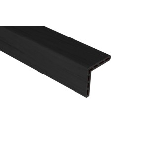 Zbliżenie na czarną deskę tarasową t.b.t.