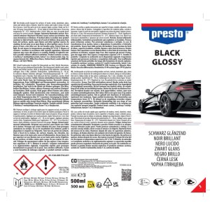Presto Lakier w sprayu Czarny połysk 500ml do wewnątrz i na zewnątrz