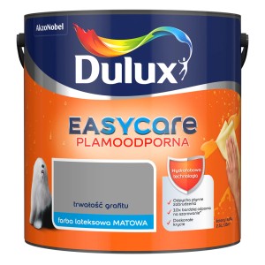 Dulux EasyCare farba do ścian, grafitowa szarość, lateksowa, matowa, plamoodporna.