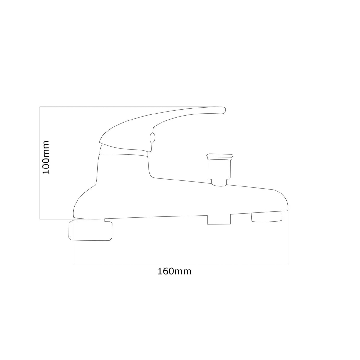 Granitan Bateria wannowa 3 otworowa Alfa chrom_3