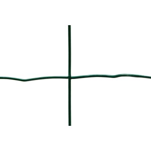 Zbliżenie na zielony panel ogrodzeniowy/siatkę drucianą.