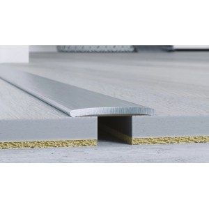 Srebrna listwa przejściowa t.b.t. do podłóg.