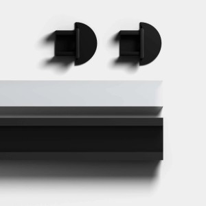 Eko-Light Profil LED wpuszczany MB zestaw z kloszem mlecznym 2 m czarny