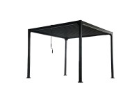 Pergola aluminiowa antracyt - 3 x 3 x 2,3 m