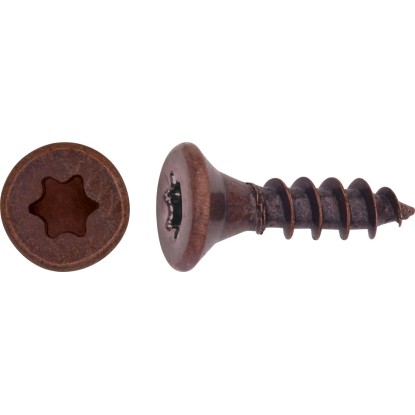 LUX-TOOLS Wkręt uniwersalny z łbem stożkowym TX Ø 3 mm x 12 mm oksydowany 25 szt