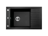 Laveo Zlewozmywak PIONIER 1-kom. z ociekaczem czarny - 78 x 50 cm