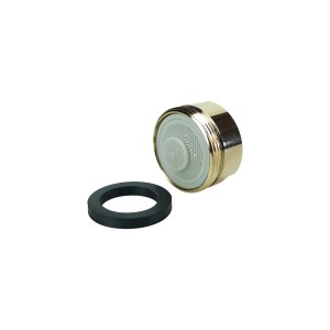 Dysza mieszająca t.b.t., kolor złoty z czarnym pierścieniem uszczelniającym.