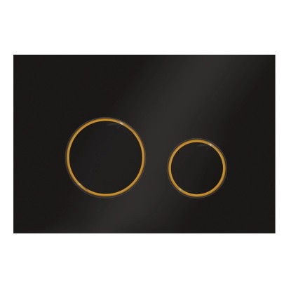 Ravak Przycisk do stelaża Circle WC dwudzielny czarno - złoty