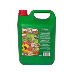 Zielony 5l kanister uniwersalnego nawozu płynnego Biohumus.