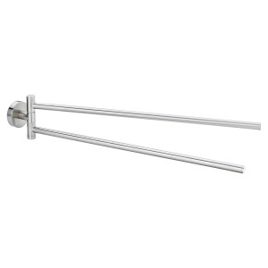 t.b.t. Wieszak na ręczniki z dwoma obrotowymi ramionami, chromowany.