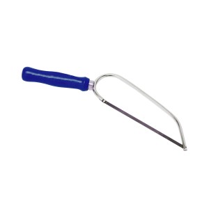 Piła uniwersalna LUX Comfort z niebieską rączką i metalową ramą.