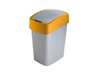 Kosz na śmieci Flip Bin srebrno-żółty 10 l